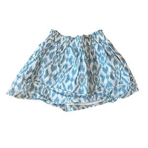 Janie and Jack Blue & White Ikat Tiered Smocked Skirt | Size 6